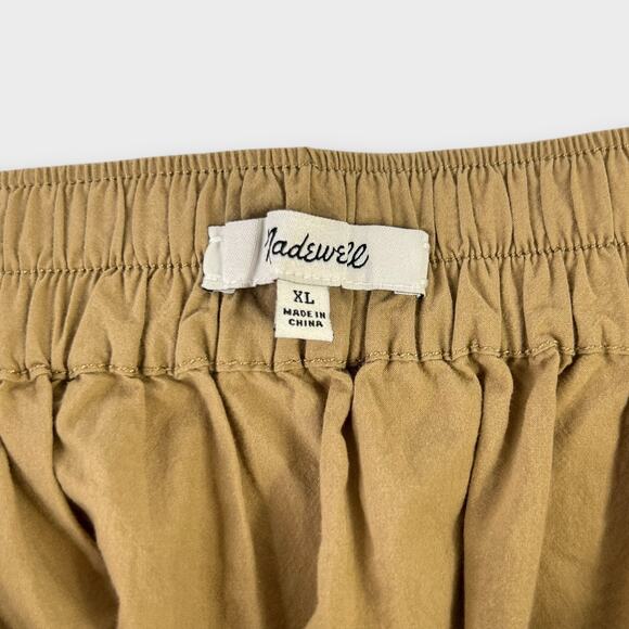 Madewell  Signature Poplin Side-Button Midi Skirt in Seed Khaki Size XL - Picture 4 of 7